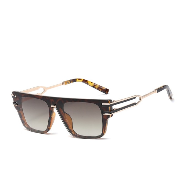 Retro Oversized Flat Top Square Solbriller Enkelt Stykke Rammeløse Store Skjold Nyanser Stilig Kvinner Menn