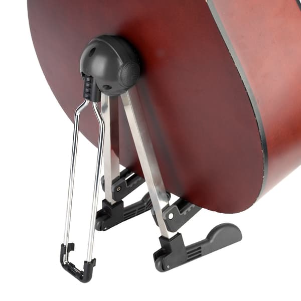 Foldbar A-formet guitarholder instrumentstativ til elektrisk guitar bas bærbar (sort)