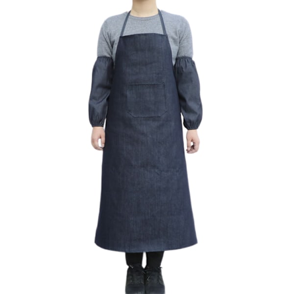 Denim arbejdsforklæde til voksne, industrielt, fortykket, slidstærkt forklæde til arbejdsbeskyttelse, svejsning, antifouling forklæde.