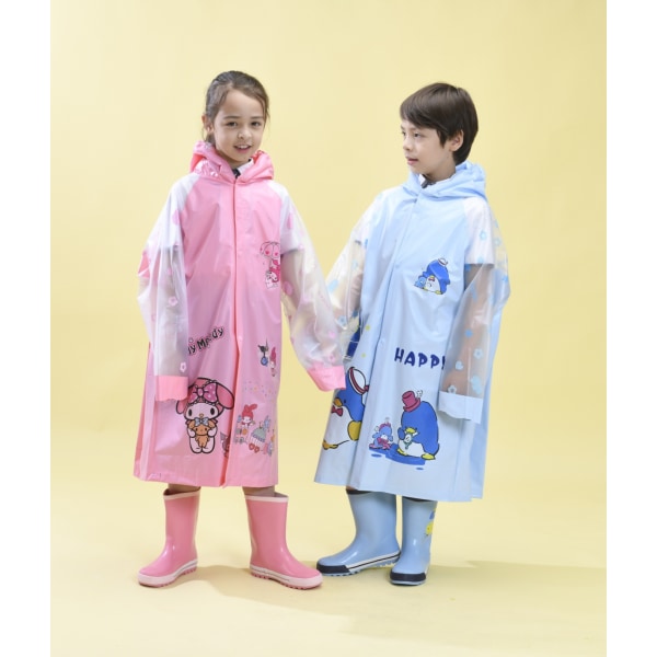Regnjackor för barn, tecknad regnjacka för barn, regnjacka för pojkar och flickor för toddler regnjacka (blå storlek L)