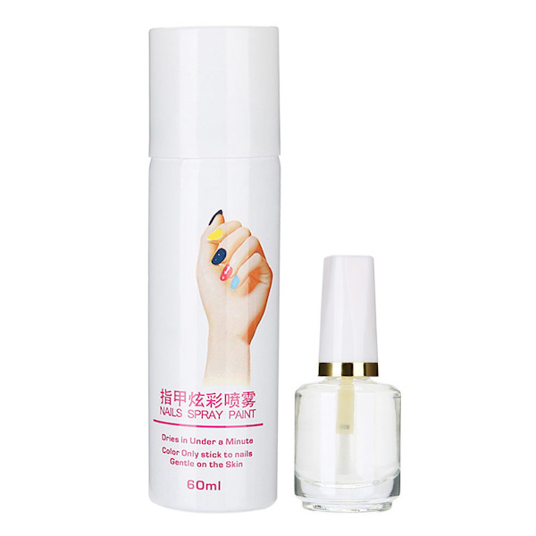 6 färger Manikyr Nagellack Spray Baslack Snabbtorkande Sprayning Lätt Tvätt Nagelspray 04
