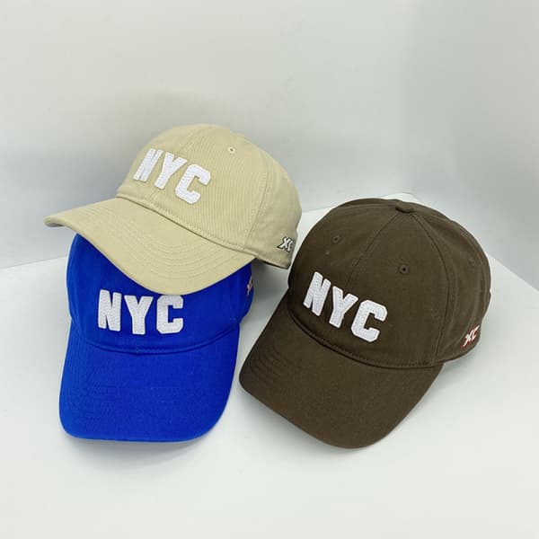 Dotpet Hatt Brodert NYC Bokstaver Justerbar Baseballcaps For Menn Og Kvinner(Blå)
