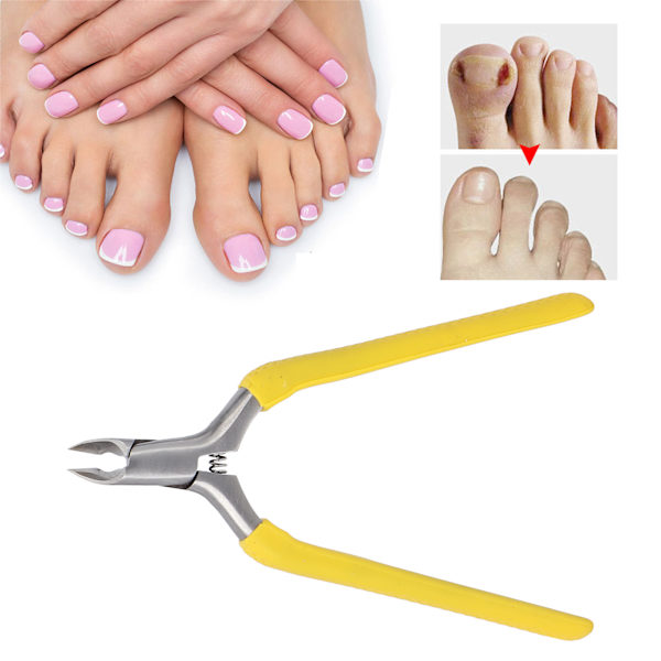 Professionell nagelbandstrimmer i rostfritt stål, nagelbandstång i rostfritt stål, halkfri nagelklippare i silikon