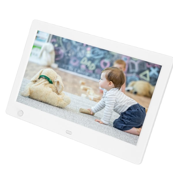7,8-tums digital fotoram 1080P HD LED-skärm Human Sensor Fjärrkontroll Digital fotoram för fotovisning Videouppspelning EU-kontakt 100-240V