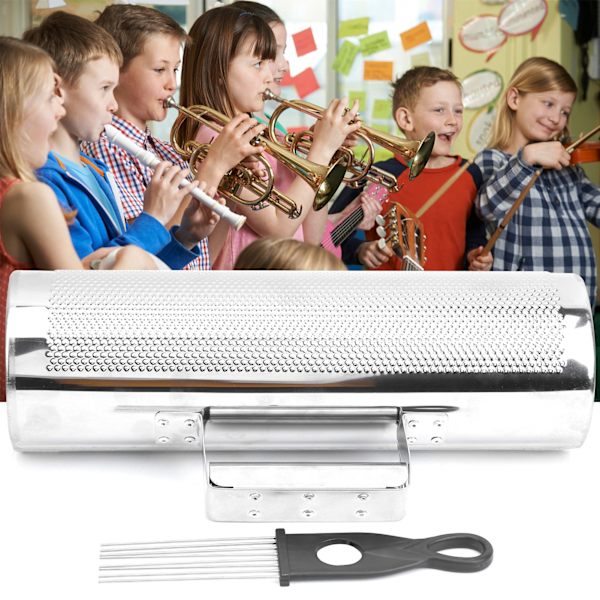Guiro-ravistin Alumiini Orff-lyömäsoitin Raaputin Musiikin Opetusvälineet 4x12 tuumaa Tyyppi A