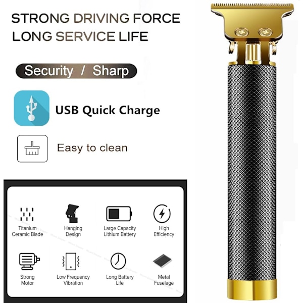 Hårklippare för män - Professionella hårklippare för män, denna USB-laddade hårklippare för män har en kraftfull motor och kan