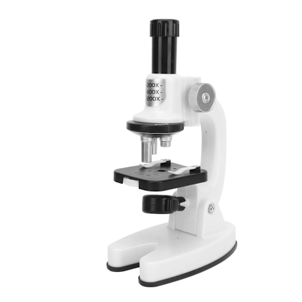 Barn Mikroskop Vetenskap Kit Bärbar 200X‑1200X Mikroskop Kit för Barn Studenter Hem Skola Laboratorium Vit