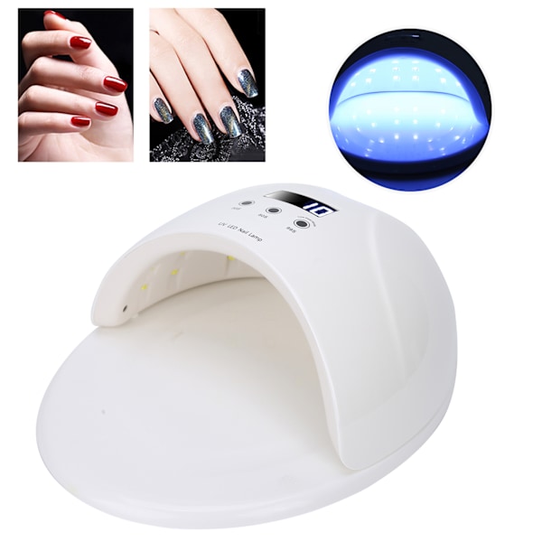 Professionell 50W UV LED-nagellampa Dubbel ljuskälla Nagel torkningsmaskin