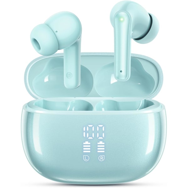 Langattomat nappikuulokkeet Bluetooth-kuulokkeet, 40 tunnin toistoaika Stereo IPX5 vedenpitävät nappikuulokkeet, LED-virranäyttö Langattomat nappikuulokkeet
