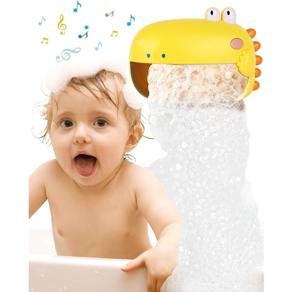 Castle Baby Badleksaker, Dinosaurie Badbubbelmaskin, Badleksaker för Barn i Åldrarna 1-3, Automatisk Badkarsleksak Bubbelmaskin Gåvor till Pojkar red