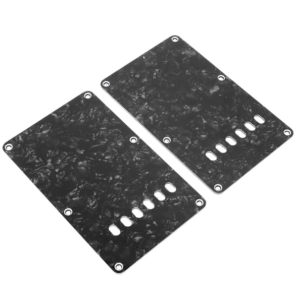 2 st elgitarr bakre lock med 6 hål PVC plast gitarrskydd bakplatta ersättning svart