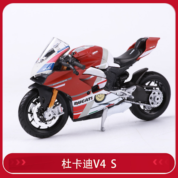 Ducati V4 S 1:18 Moottoripyörämalli Leikkimoottoripyörä Alustalla