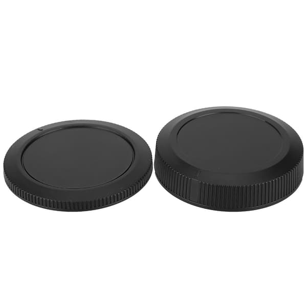 Bærbart plastikkamera, krop, front, bag, objektivdækselsæt til Canon EOSR full-frame kamera, sort