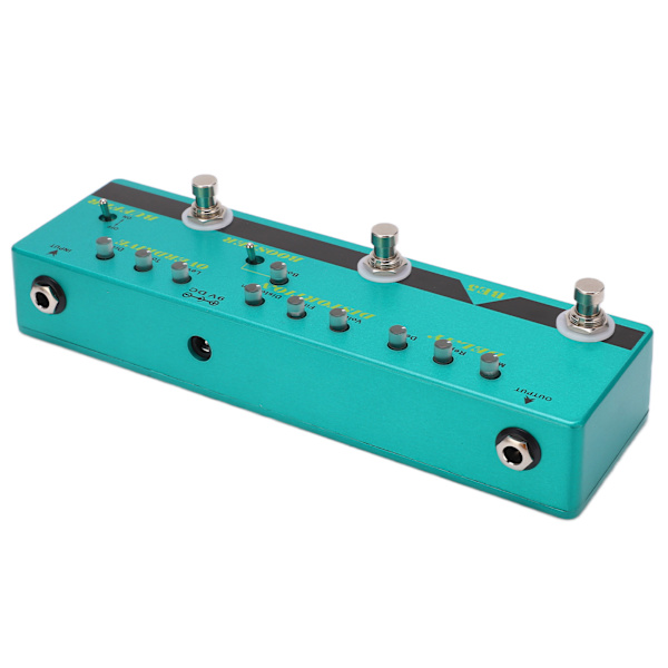 Gitarrpedal Multieffekt 5-i-1 Metall True Bypass Buffer för Elektrisk Bas BE-5 DC 9V