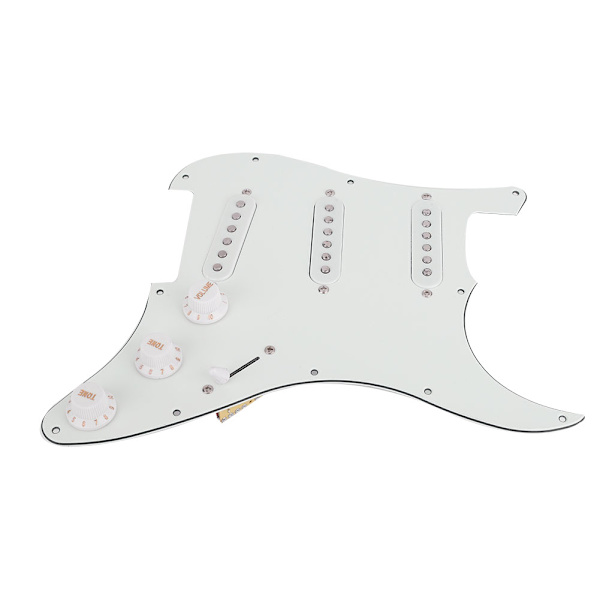 1 Sett DIY Elektrisk Gitarsett Pickguard Bakdeksel Bro System for ST-stil Gitarer
