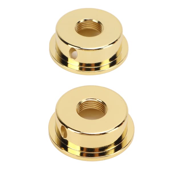 2PCS TL Elektrisk Gitarr Jack Cover Rund Metall Electrosocket Platta med Monteringsskruvar Guld