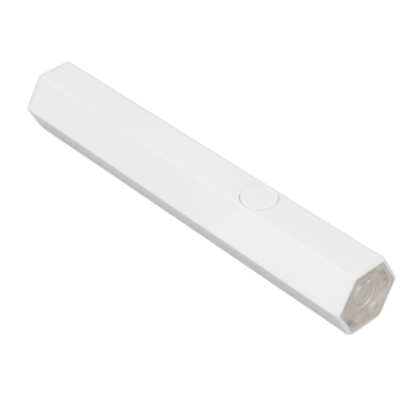 Bærbar Mini UV LED Neglelampe Hjemmesalong Oppladbar Håndholdt Penformet Negltørker 3W Herdelampe Hvit