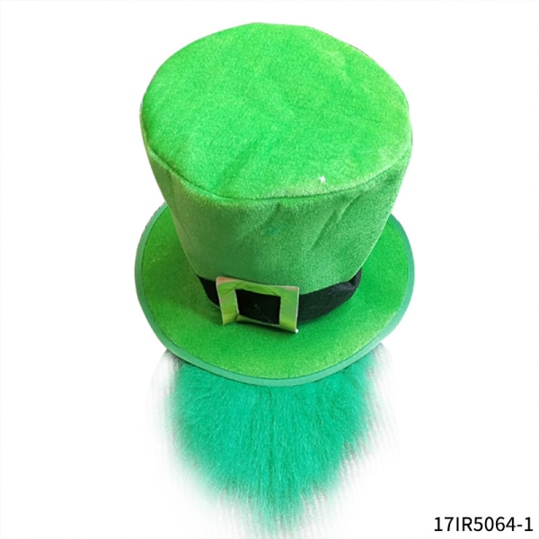St Patrick's Day Fedora Hatt i rutigt tyg | Festtillbehör, irländsk festivalhatt shamrock hög hatt grön hatt festivaldekorationer F