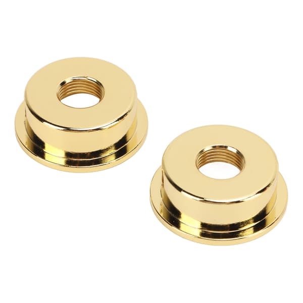 2PCS TL Elektrisk Gitarr Jack Cover Rund Metall Electrosocket Platta med Monteringsskruvar Guld