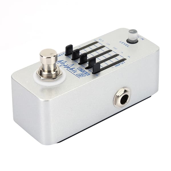 Metallskal Grafisk B Bas EQ Effektpedal ±18dB Justerbar Gitarr Equalizer