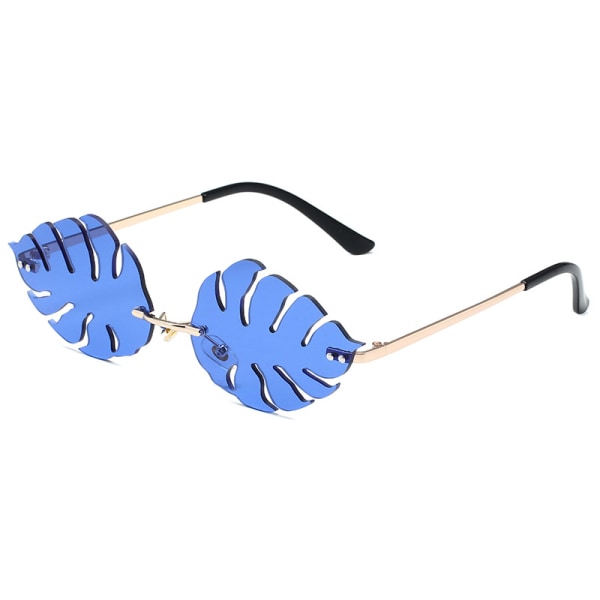 ModebladSolglasögon Båglösa glasögon för kvinnor män Halloween festglasögon Trendiga glasögon UV 400 skydd