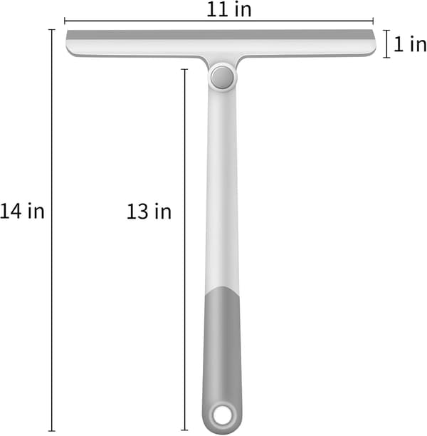 Fönsterskrapa, 2-pack silikonbladsskrapa för duschglas, speglar, fönster och bilar 2Pack-Gray