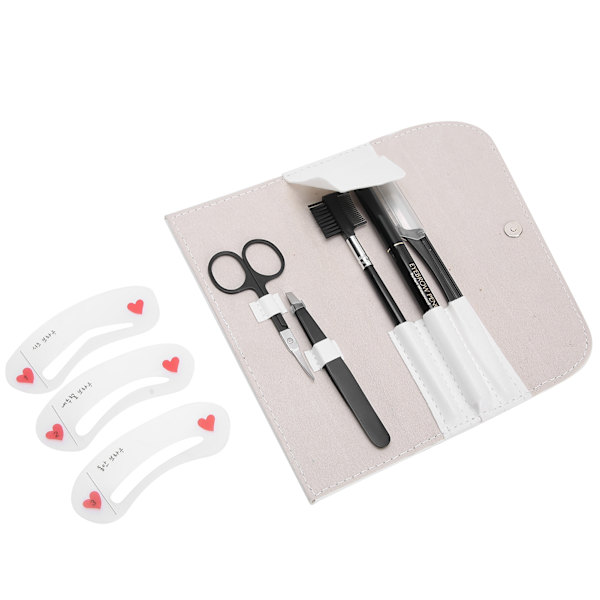 8 stk. / sæt øjenbrynskniv øjenbryns trimmer shaver kam klip øjenbrynsblyant kvinder makeup værktøjer