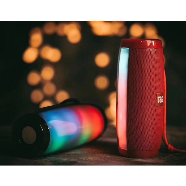 TG157 Trådlös Bluetooth-högtalare LED-melodi Lykta Kreativ Present Utomhus Vattentät Subwoofer Grå