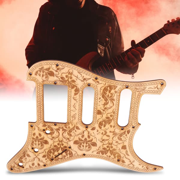 SSH Elektrisk Gitarr Guard Trä Pickguard Reparationsdelar Instrument Tillbehör Passar ST Gitarr