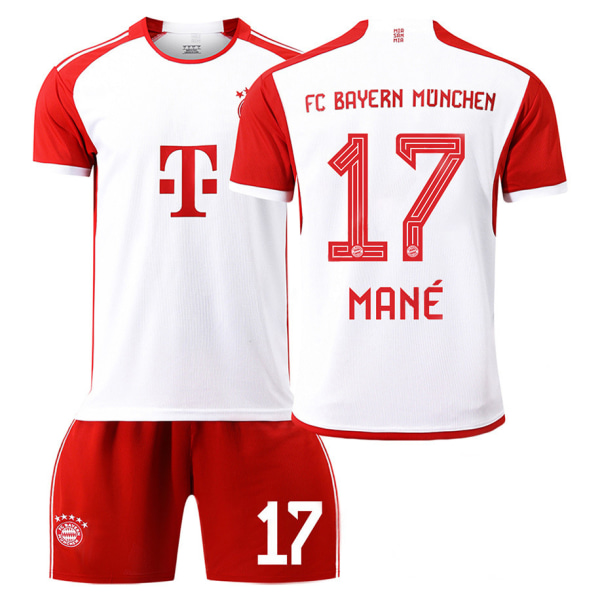 23/24 Bayern Stadium Home Fotbollströja för barn 17 MANE Children's size26