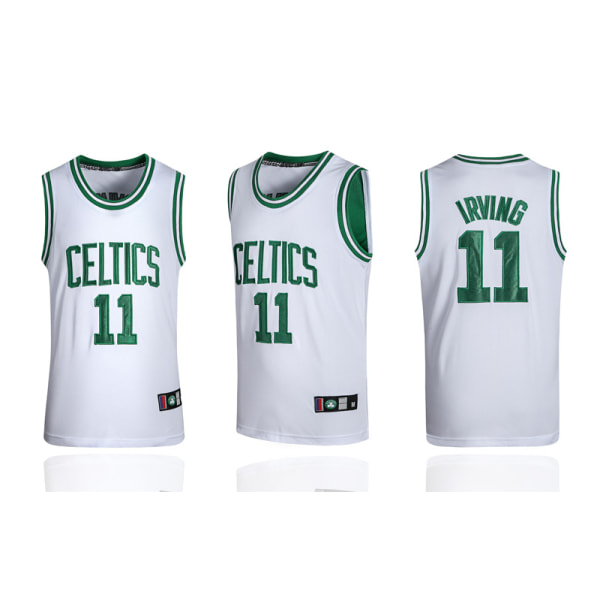 AVEKI baskettröja för män, 11 Celtics-tröjor, modebaskettröja, present till basketfans, vit, S