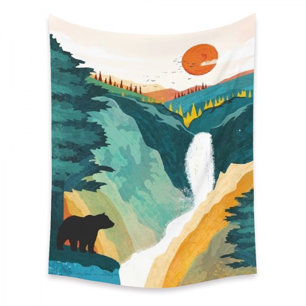 Wekity Mountains Gobeläng Estetisk Konst Hembakgrund Tyg Dekor Present Gobeläng för Vardagsrum Sovrumsdekor (5,  59 X 79 tum)