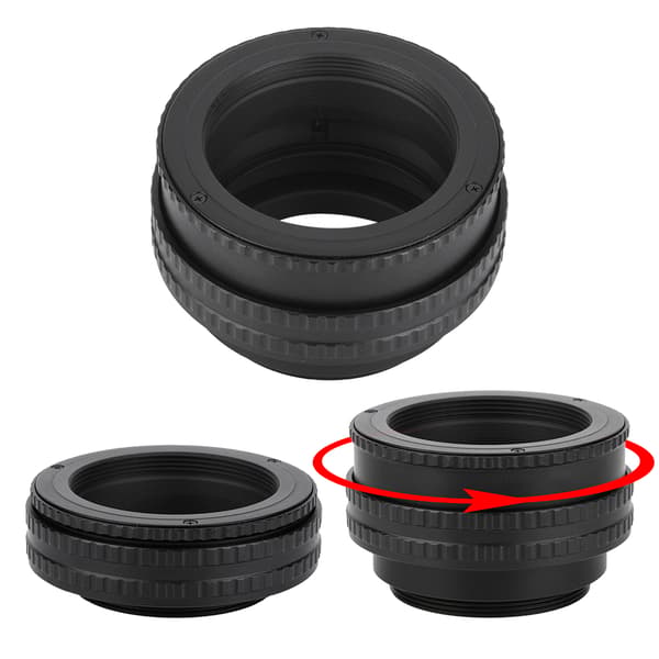 M42 til M42 justerbar fokuserende helicoid linseadapter makrorør tilbehør (17-31mm)