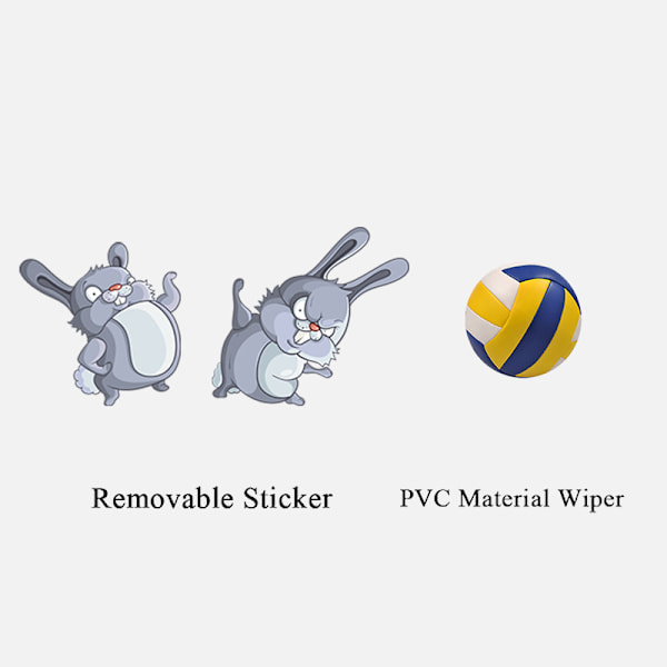 (1 sett) Påskehare Play Ball Visker Klistremerke Bøybar PVC Bil Bakre Vindusvisker Klistremerke (Volleyball)