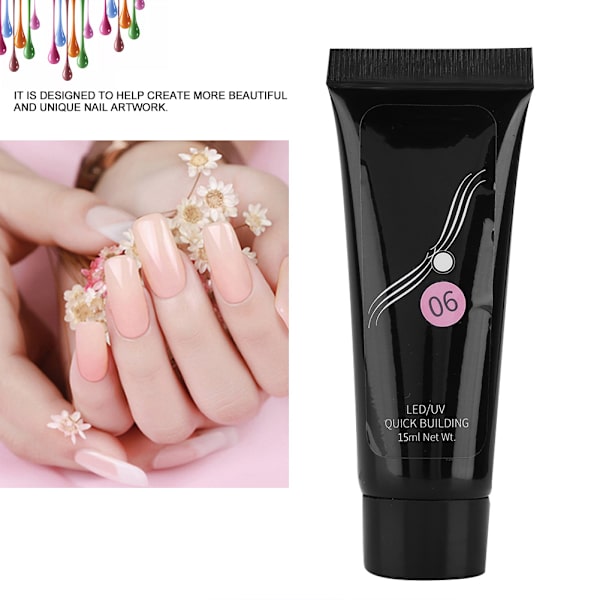15ml Snabb Nagel Extensions Gel Lätt att Ta Bort Manikyr UV Gel Tillbehör 06