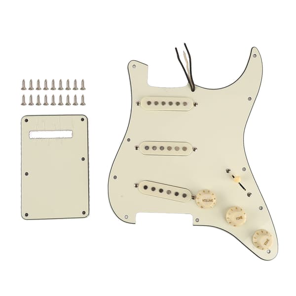 Pickguard Guitar Scratch Plate Loading Guards med bagplade til musikinstrument tilbehør Hvid
