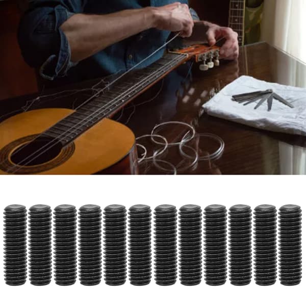 12 st elektrisk gitarr stall skruvar 3,1 mm metall hög hårdhet rostfri gitarr tillbehör för underhåll svart