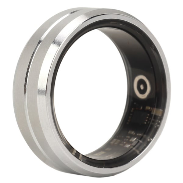 Smart Health Ring Fitness Tracker Bluetooth för sömnövervakning Stegräknare Hälsospårning IP68 Vattentät för Android för IOS Silver Storlek 9