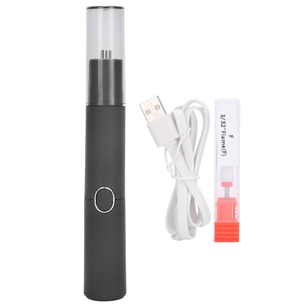 Negleboremaskine USB Genopladelig Neglepolering Pen Bærbar Exfolierende Manicure MaskineSort