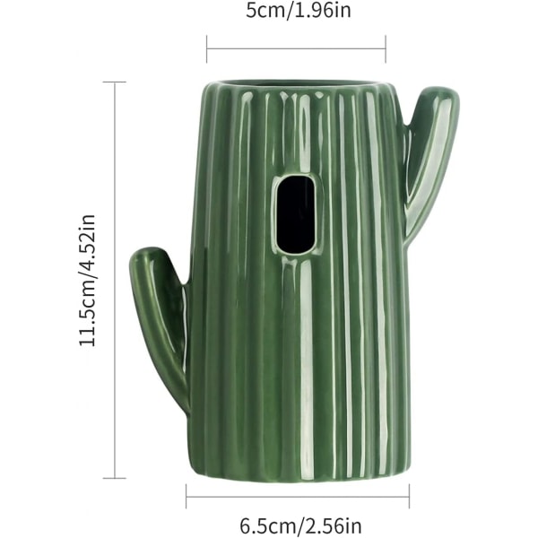 Cactus Läcksäker vattenflaska Keramisk Universal vattenflaskhållare Stativ för hamster girbiler och andra smådjur