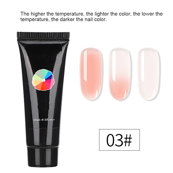 Kvinnors temperaturförändring nagel UV-gel gradientfärg nagelförlängning lim konst manikyr (03)