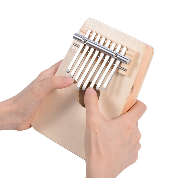 Træ Kalimba Finger Tommelfinger Piano 10 8 Nøgle Dekoration Instrument Legetøj (8 nøgle)