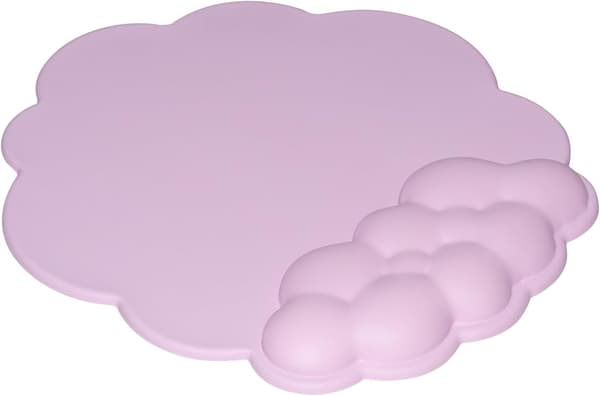 Musemåtte med håndledsstøtte og læderoverflade, Cloud håndledsstøtte musemåtte med memory foam, skridsikker PU-base musemåtte til hjemmet og kontoret