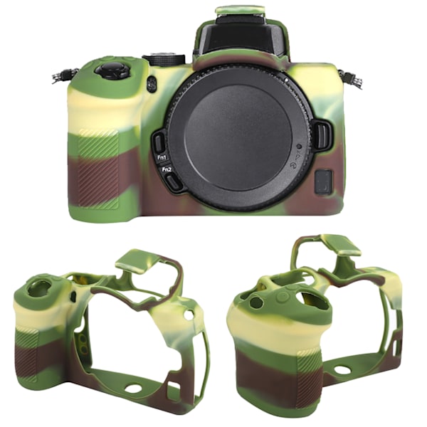 Digitalkamera-hölje skyddande fodral anti-scratch silikon skal för Nikon Z50 (kamouflage)