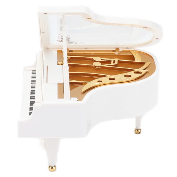 Musiklåda Mini Retro Klassiskt Piano Roterande Triangulär Musiklåda för Hembordsdekoration Prydnad Present