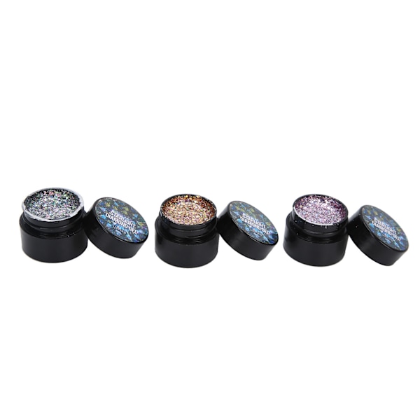 ROSALIND 3 st 5 ml nagelgelpolering glänsande UV-gel DIY nagelkonst gelpolering manikyrtillbehör