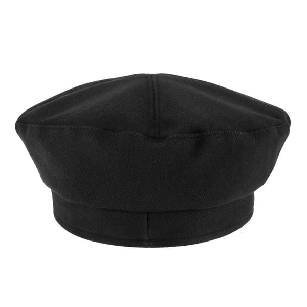 Fransk beret for kvinner - Svart klassisk bomullshette, egnet for allsidig høst og vinter