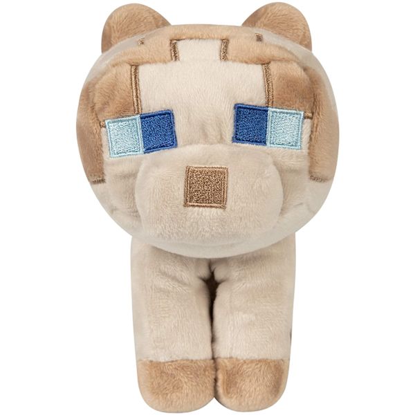 JINX Minecraft Happy Explorer rag doll kat plys bamse, blød og behagelig, brun, 7,8 \"høj