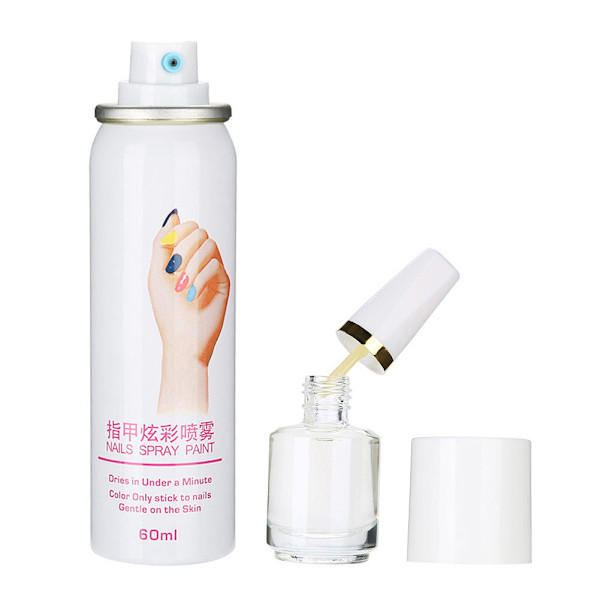 6 färger Manikyr Nagellack Spray Baslack Snabbtorkande Sprayning Lätt Tvätt Nagelspray 05
