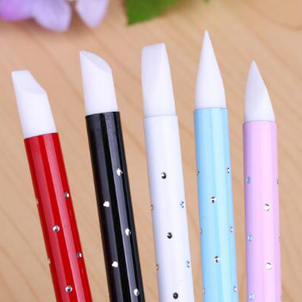 5 kpl/setti Nail Art kaksoispäinen silikoninen ontto kynä manikyyri maalauskynä kynsien koristeluväline
